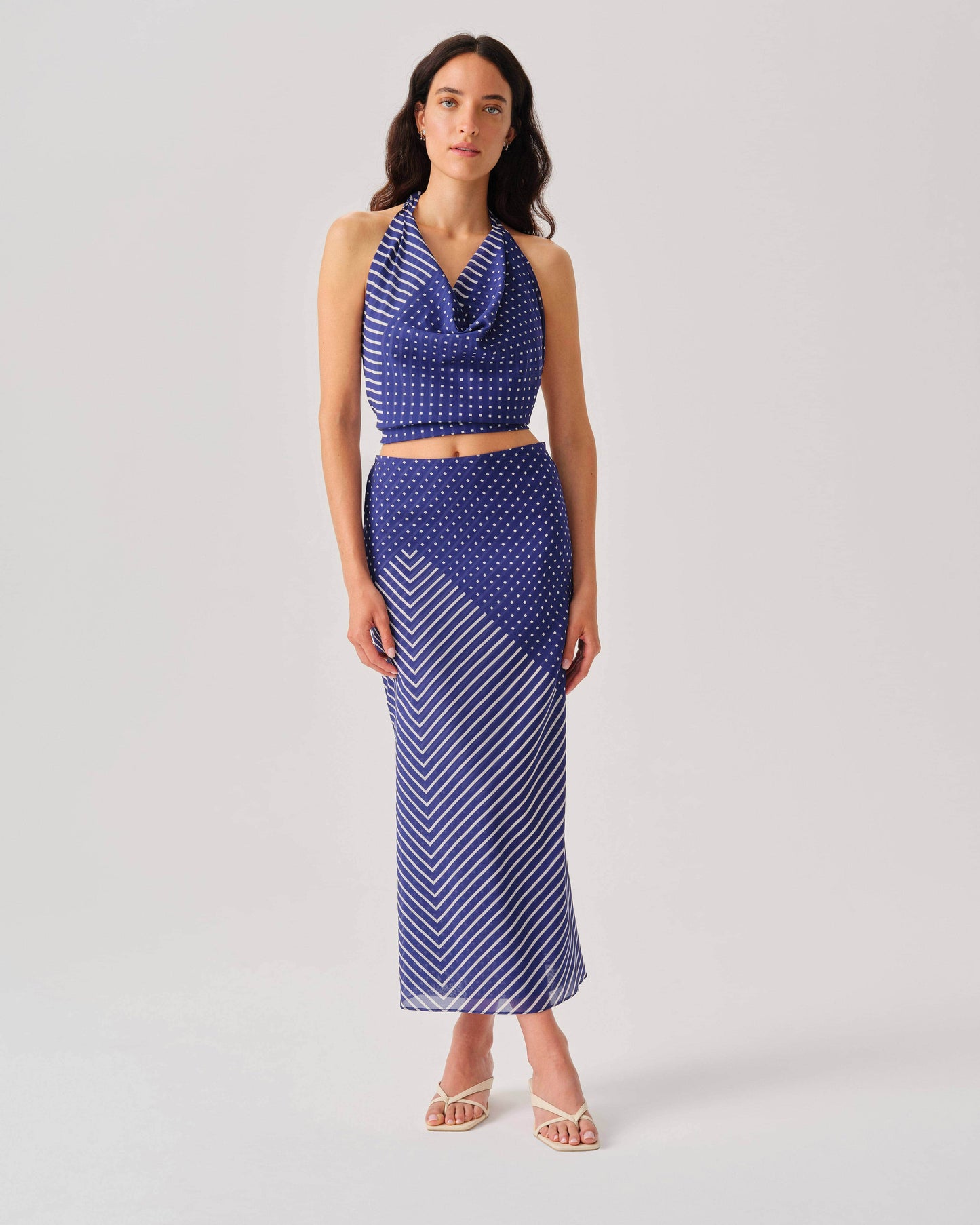 Lana Skirt - Blue & White