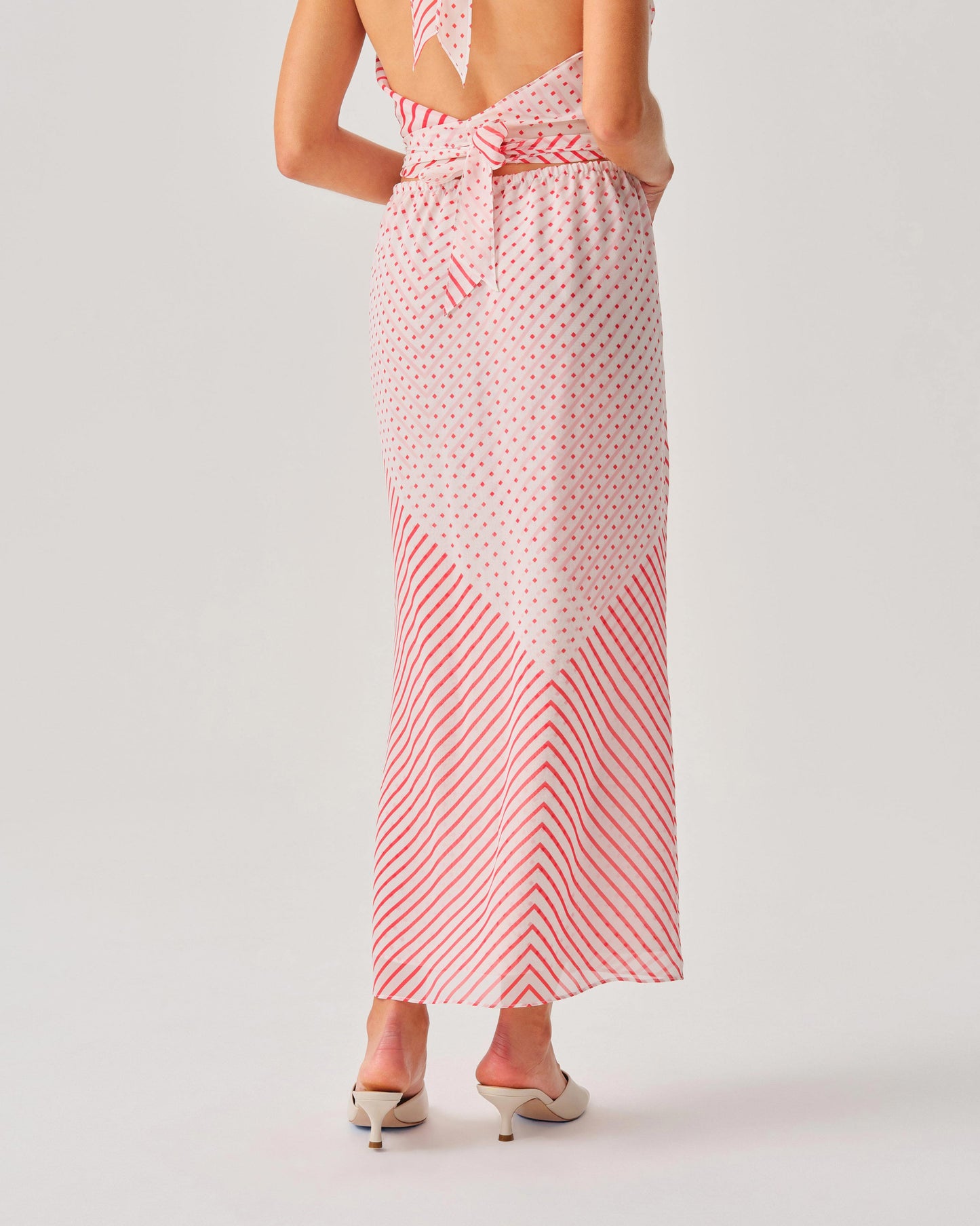 Lana Skirt - Red & White
