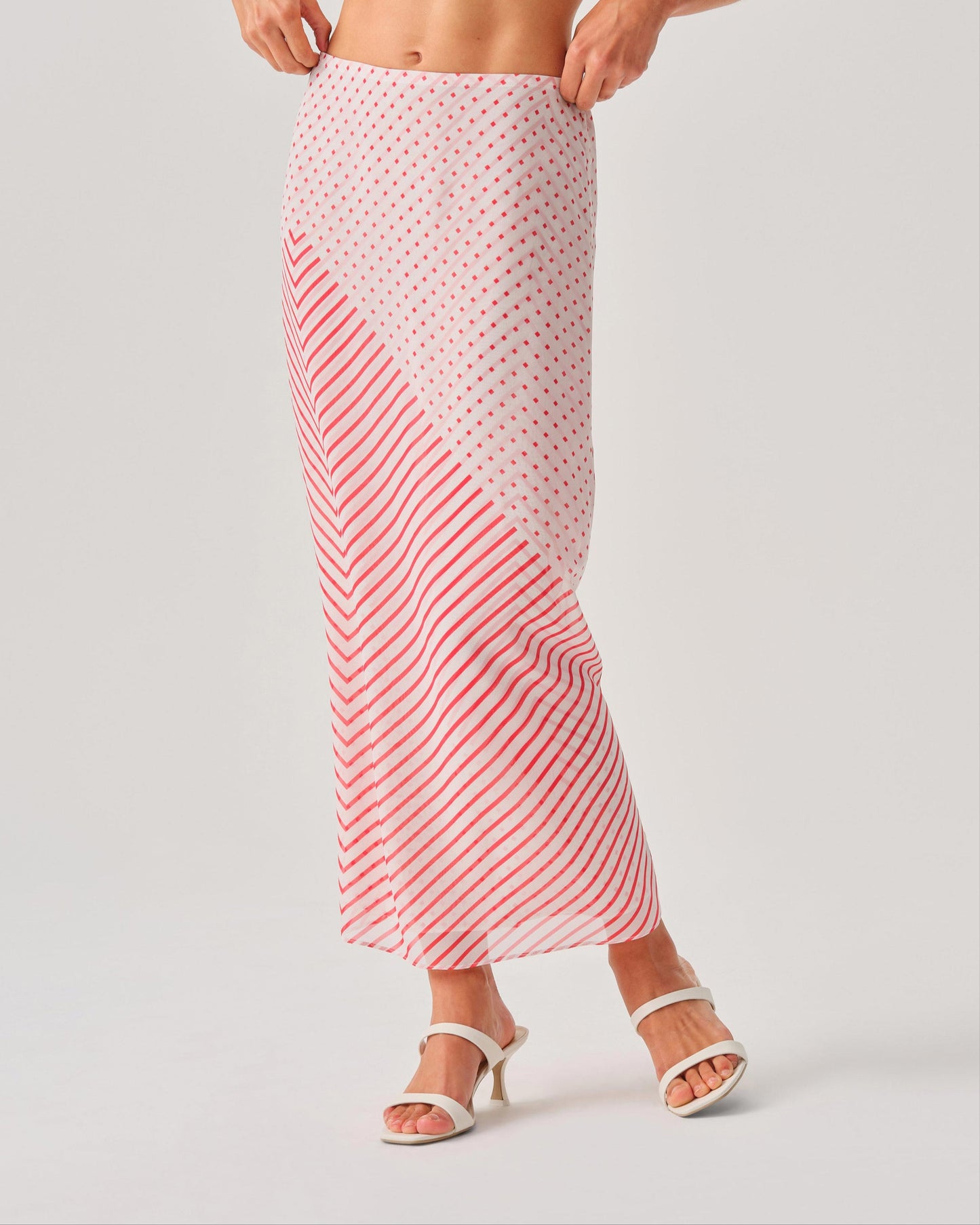 Lana Skirt - Red & White