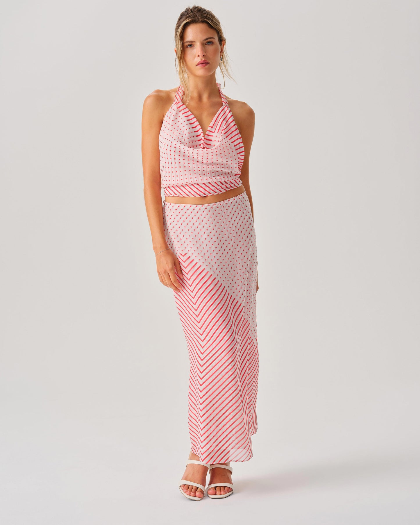 Lana Skirt - Red & White