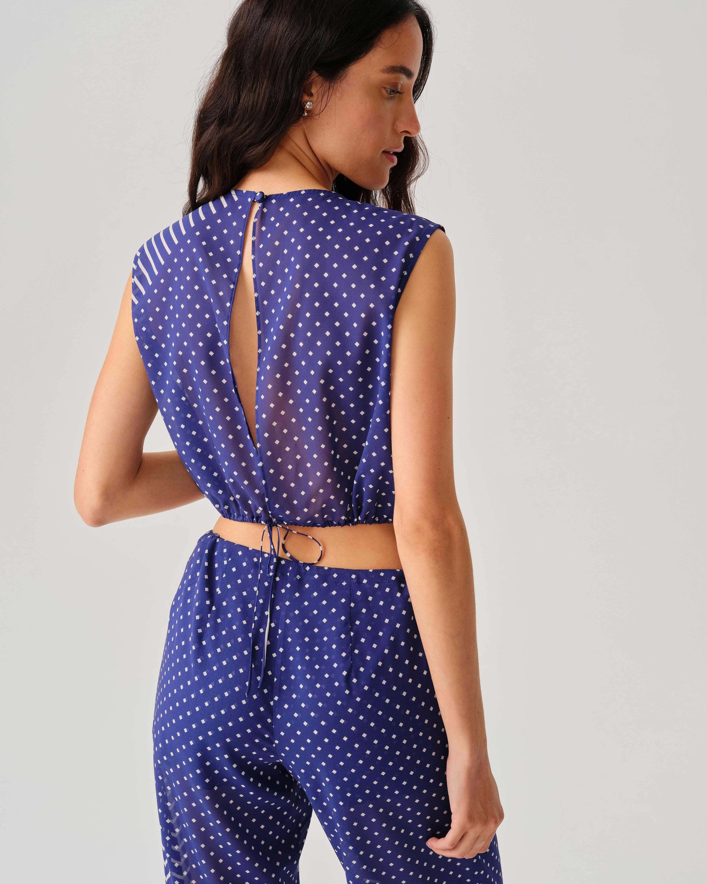 Georgia Pant - Blue & White