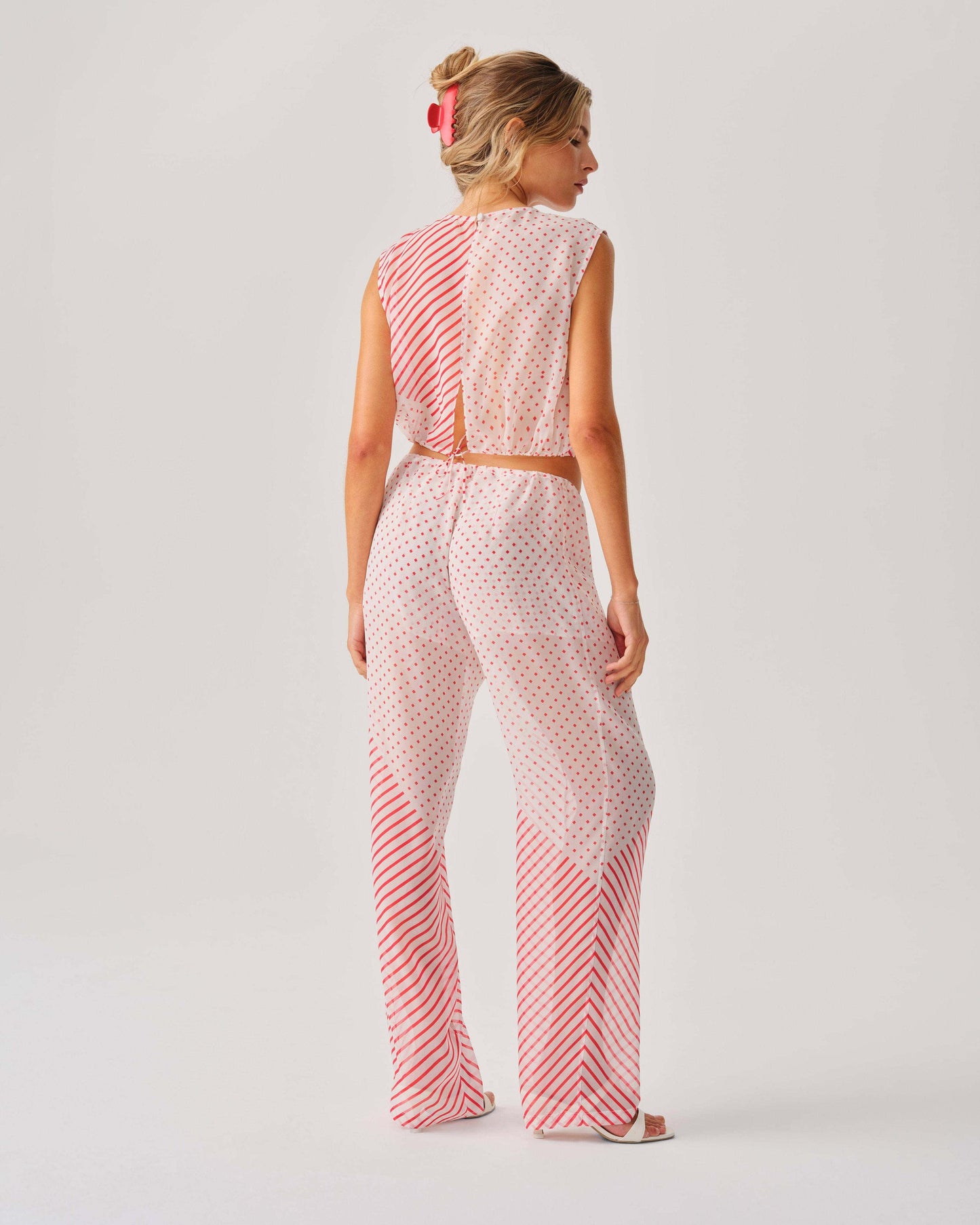 Georgia Pant - Red & White