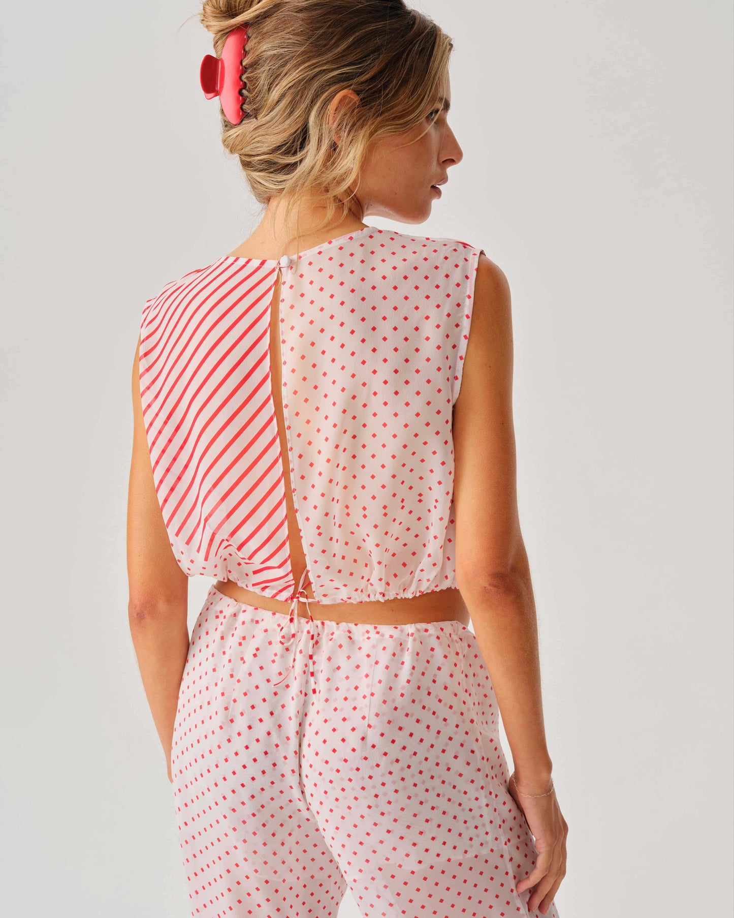 Georgia Pant - Red & White