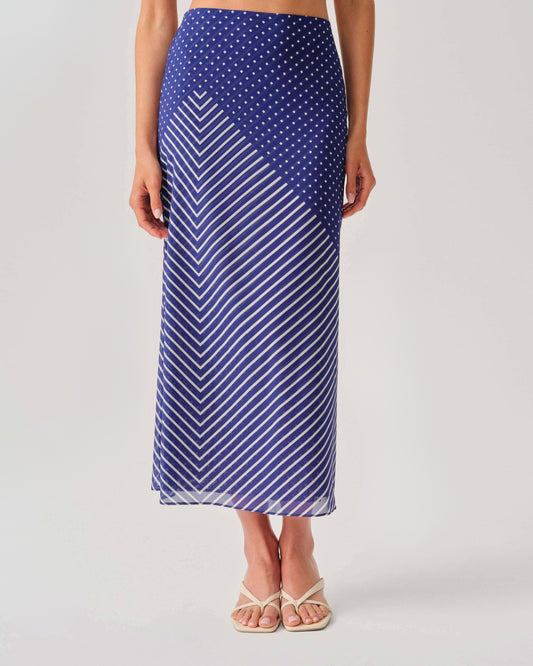 Lana Skirt - Blue & White