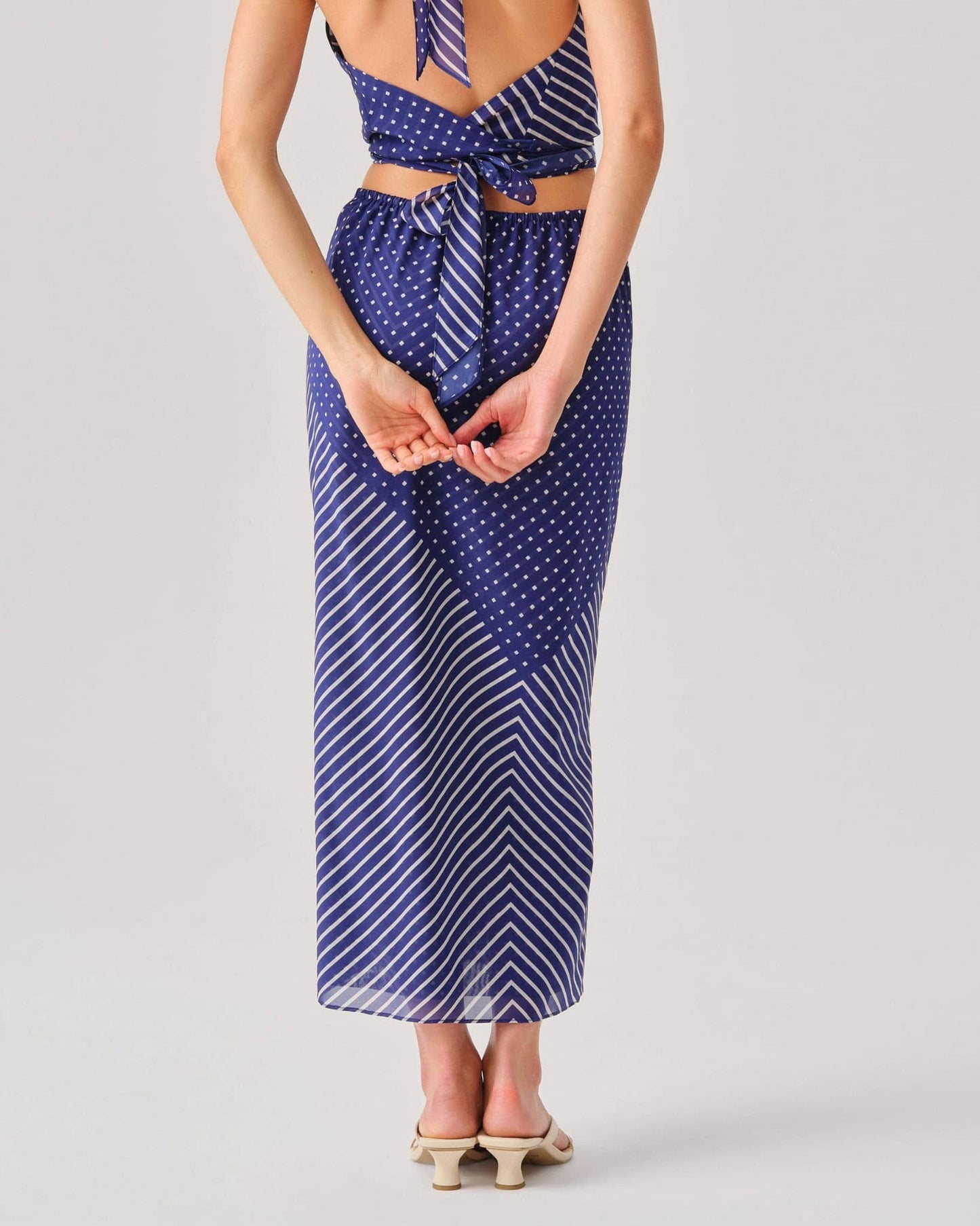 Lana Skirt - Blue & White